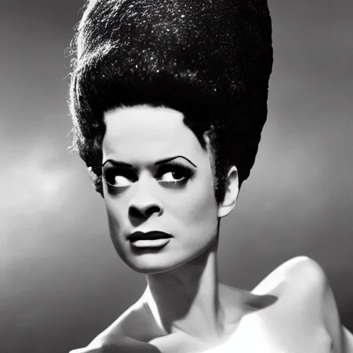 Prompt: bride of frankenstein in a john hughes movie