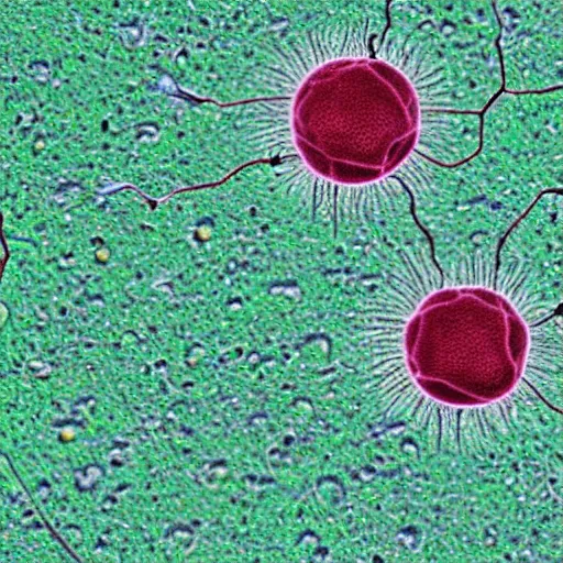 Image similar to human itch mite, coloured scanning electron micrograph