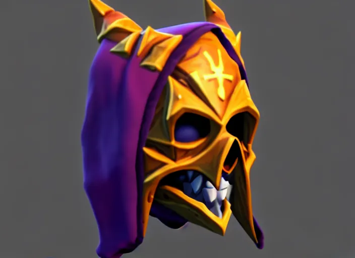 Prompt: hooded skull, stylized stl, 3 d render, activision blizzard style, hearthstone style, crash bandicoot artstyle