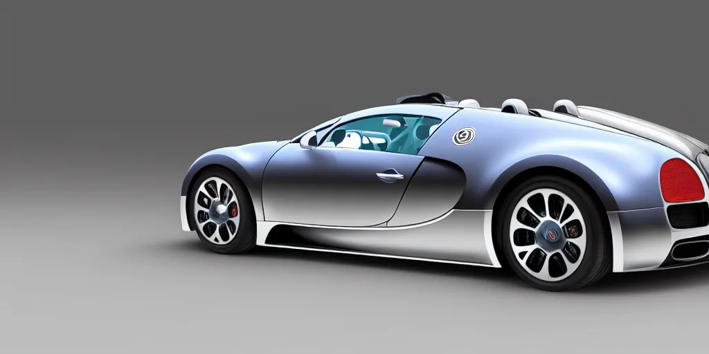 Image similar to bugatti veyron, volumetric lighting