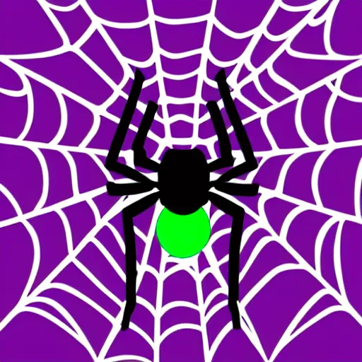 Image similar to spider, purple and green, style of hydro74, vector