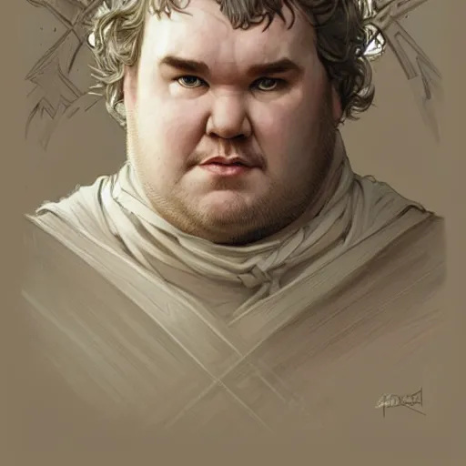 Prompt: hodor baggins, face, fantasy, intricate, elegant, highly detailed, digital painting, artstation, concept art, smooth, sharp focus, illustration, art by artgerm and greg rutkowski and alphonse mucha