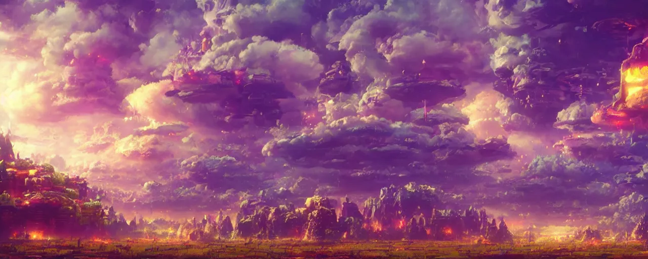 Image similar to ” tileable clouds, [ cinematic, detailed, epic, widescreen, opening, establishing, mattepainting, photorealistic, realistic textures, octane render, art by paul lehr ] ”