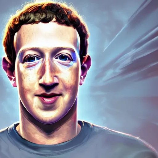 Image similar to mark zuckerberg in the style of meatcanyon , digital art , hyperdetailed , artstation , cgsociety , matt painting , concept art