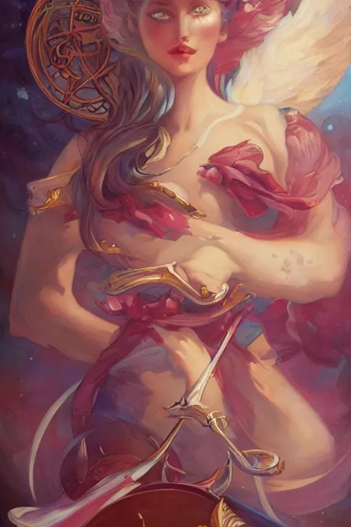 Image similar to Sailor Moon by Peter Mohrbacher in the style of Gaston Bussière, Art Nouveau, covered of blood