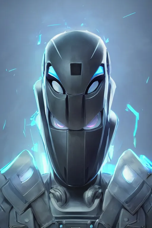 Image similar to epic mask helmet robot ninja portrait stylized as fornite style game design fanart by concept artist gervasio canda, behance hd by jesper ejsing, by rhads, makoto shinkai and lois van baarle, ilya kuvshinov, rossdraws global illumination radiating a glowing aura global illumination ray tracing hdr render in unreal engine 5