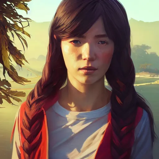 Prompt: highly detailed portrait, kunoichi, in gta v, stephen bliss, unreal engine, fantasy art by greg rutkowski, loish, rhads, ferdinand knab, makoto shinkai and lois van baarle, ilya kuvshinov, rossdraws, tom bagshaw, global illumination, radiant light, detailed and intricate environment