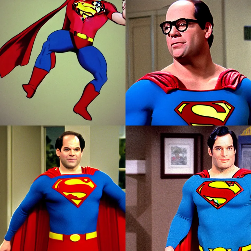 Prompt: George Costanza as superman