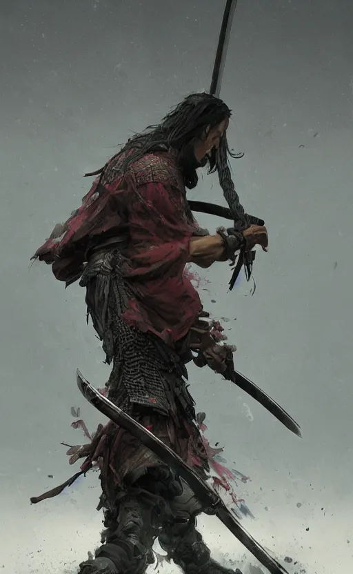 Image similar to vagabond samurai, front game card, drark, marvel comics, dark, intricate, highly detailed, smooth, artstation, digital illustration by ruan jia and mandy jurgens and artgerm and wayne barlowe and greg rutkowski and zdislav beksinski