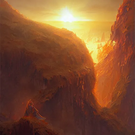 Prompt: a painting of the eyes of the sun by marc simonetti, dark fantasy art, high detail, trending on artstation