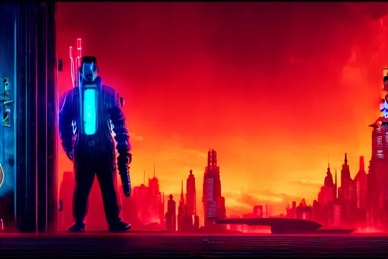 Image similar to ultra hd bioshock bladerunner 2049 cell shaded