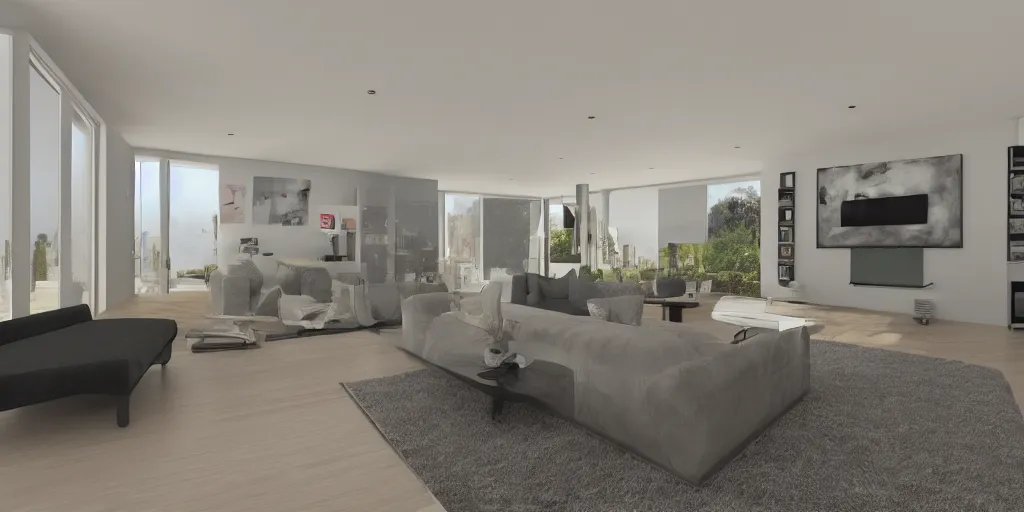 Image similar to equirectangular living room