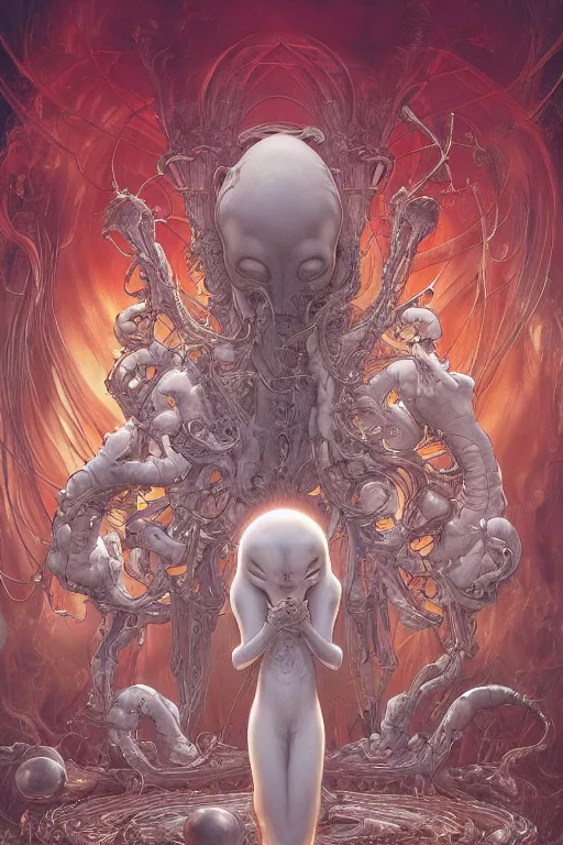 Prompt: casper the friendly ghost, by artgerm and yoshitaka amano and moebius and hr giger and zdislaw beksinski and alphonse mucha, hyperdetailed, symmetry, glamour, surreal, dc comics, ornate, stunning, nebula, explosions in the sky, trending on artstation