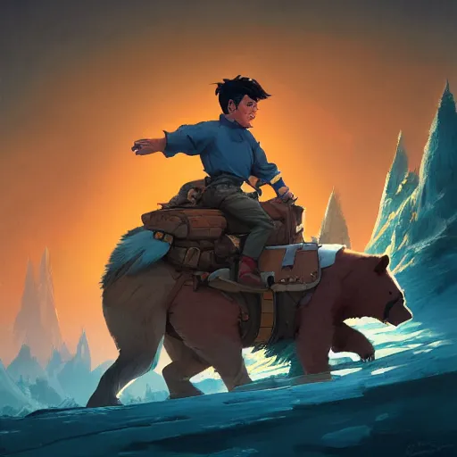 Prompt: pete buttigieg riding a warbear into battle by jesper ejsing, by rhads, makoto shinkai and lois van baarle, ilya kuvshinov, rossdraws global illumination