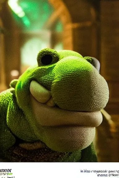 Prompt: very very intricate photorealistic photo of green yoshi in an episode of game of thrones, photo is in focus with detailed atmospheric lighting, award - winning details