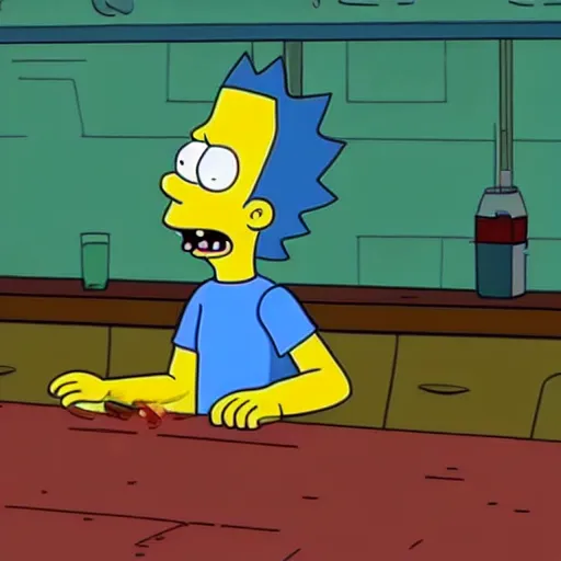 Prompt: bart simpson in rick and morty 4 k quality super realistic