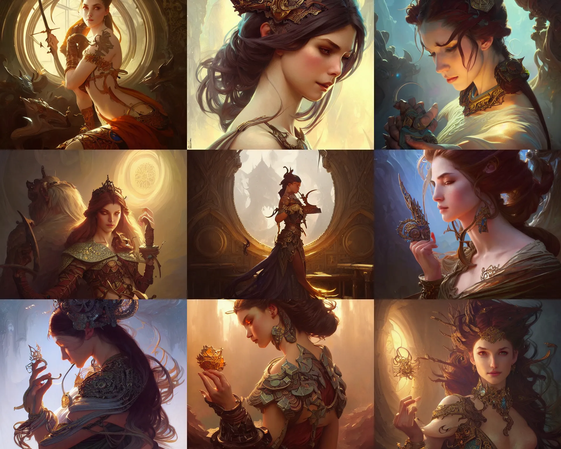 Prompt: photography art studio, deep focus, d & d, fantasy, intricate, elegant, highly detailed, digital painting, artstation, concept art, matte, sharp focus, illustration, hearthstone, art by artgerm and greg rutkowski and alphonse mucha