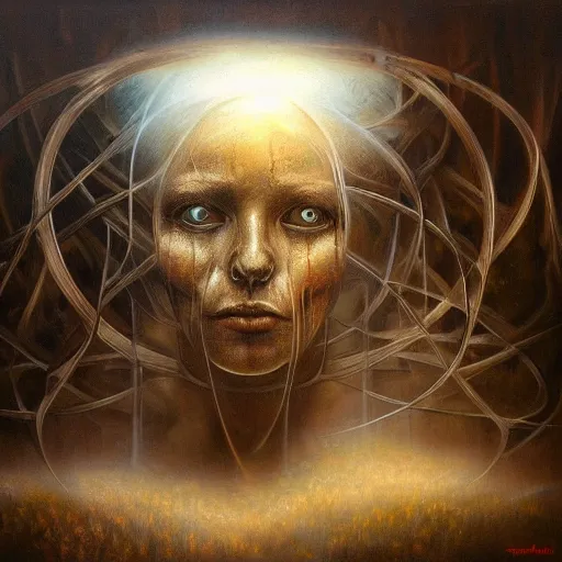 Prompt: Ghost in the machine by Tomasz Alen Kopera, masterpiece