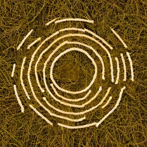 Prompt: [ ritual circle ]! made of [ bones ]! on a [ grass field ]!!, 4 k photorealistic!! art style, award winning, [ 4 k ], golden ratio!, [ symmetrical ]!!, trending on [ unsplash ]!