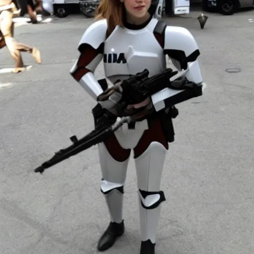 Prompt: emma watson as a clone trooper