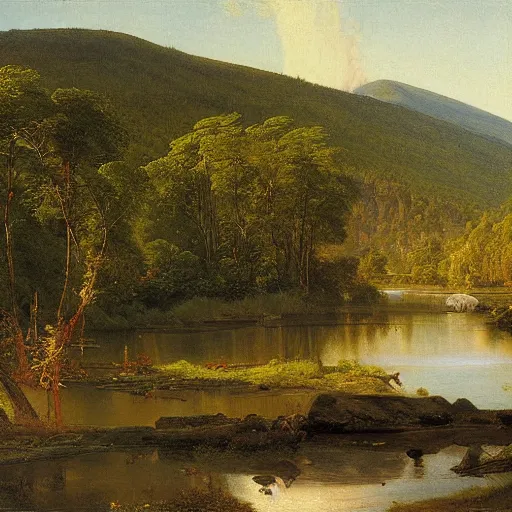 Image similar to scene of the catskill creek, frederic edwin church, asher brown durand