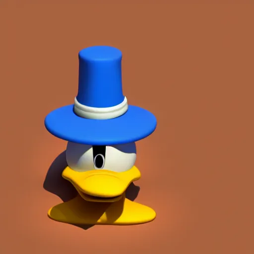 Image similar to donald duck, 3 d render