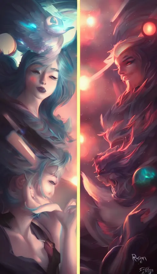 Image similar to the two complementary forces that make up all aspects and phenomena of life, by ROSS tran