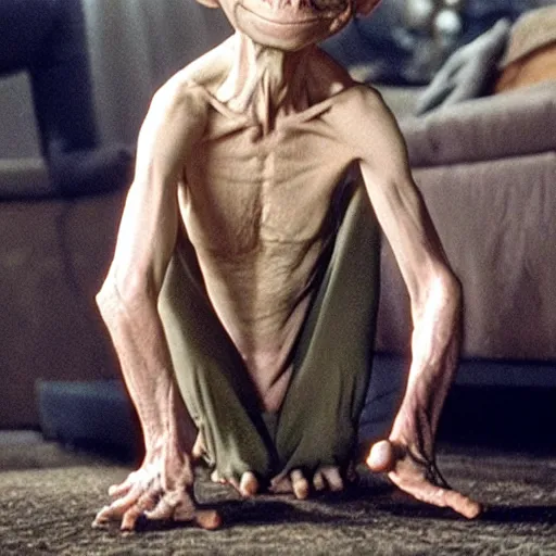 Image similar to gollum as mr bean