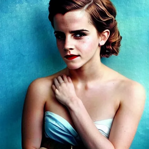 Image similar to Emma Watson, pin-up