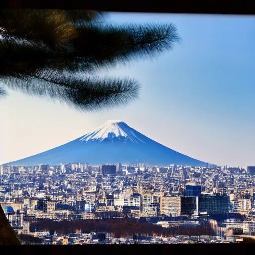 Image similar to fujiyama mountain with eiffel tower on top