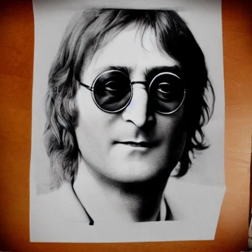 Image similar to john lennon made of lemon