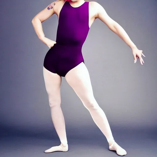 Image similar to sia furler full body photoshoot wearing a leotard