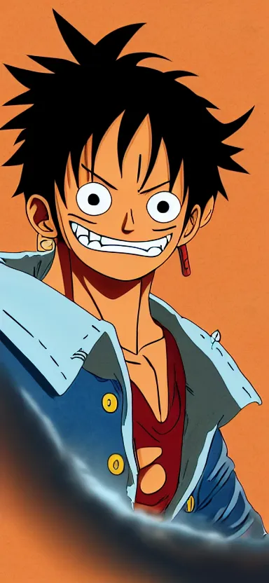 Image similar to “ a portrait photo of luffy in the moon, side shot, by shunji dodo, 8 k resolution, high quality ”