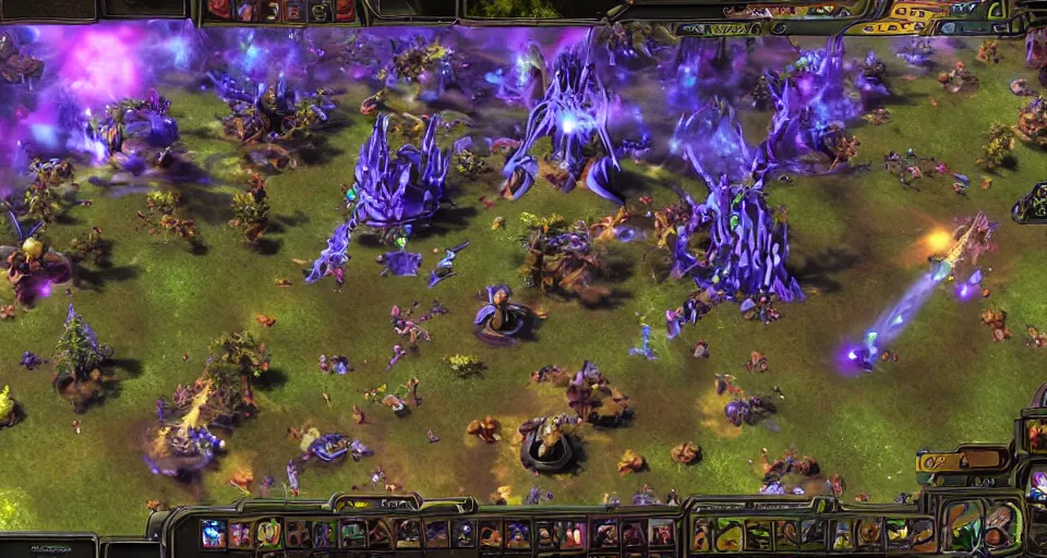 Image similar to Enchanted and magic forest, from Starcraft