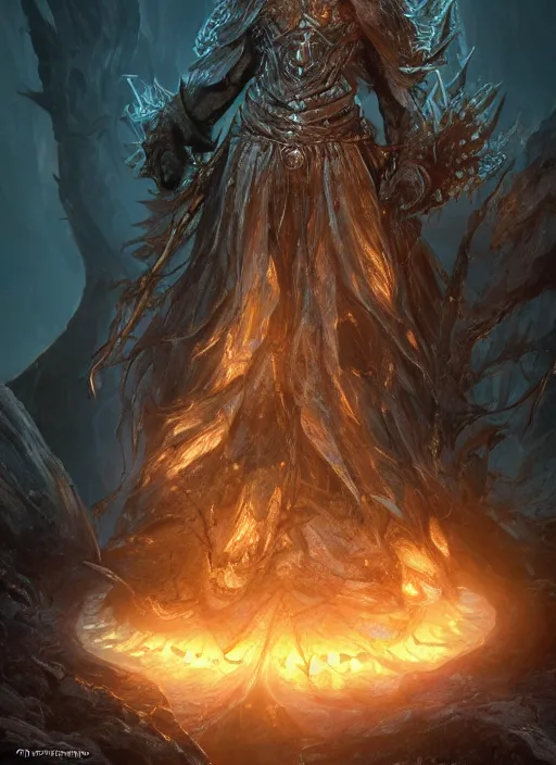 Prompt: thaumaturgist, ultra detailed fantasy, elden ring, realistic, dnd character portrait, full body, dnd, rpg, lotr game design fanart by concept art, behance hd, artstation, deviantart, global illumination radiating a glowing aura global illumination ray tracing hdr render in unreal engine 5