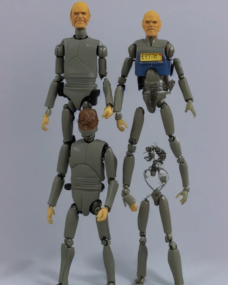 Prompt: photo of a kenner 1 9 8 0's action figure, five points of articulation, sci - fi, 8 k, full body