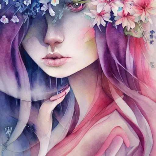 Image similar to watercolor flower by anna dittmann