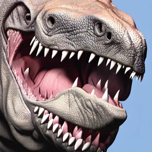 Image similar to matte painting of close up t - rex head in style of raph herrera, 4 k, detailed