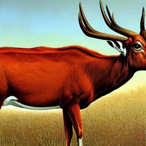 Prompt: antelope, classic painting, very detailed