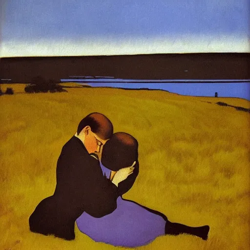 Image similar to a painting in the style of felix vallotton.