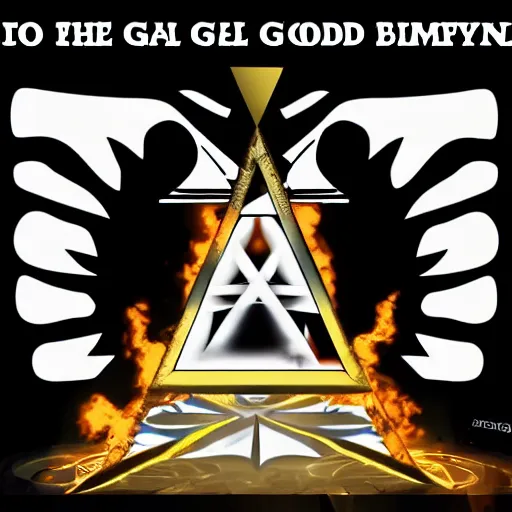 Prompt: illuminati being a god