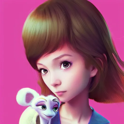 Image similar to little girl in pajama. digital artwork made by ilya kuvshinov, inspired by zootopia, highly detailed, realistic,