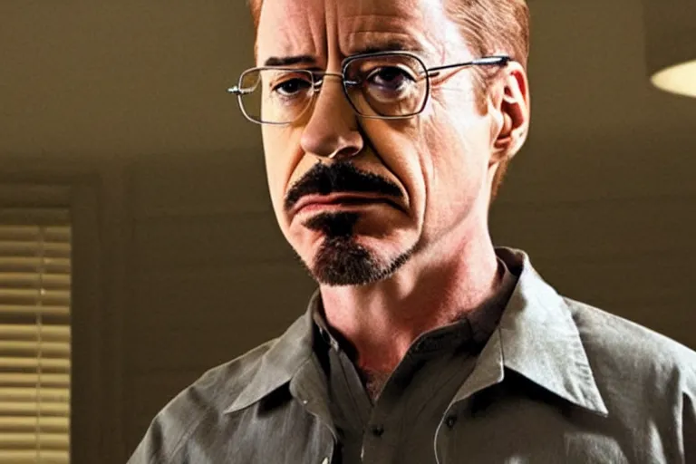 Image similar to robert downey jr as walter white