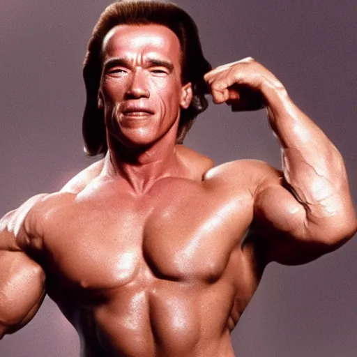 Image similar to Arnold Schwarzenegger dressing in drag