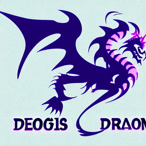 Image similar to a logo of girls robototechnic team called purple dragons, digital art