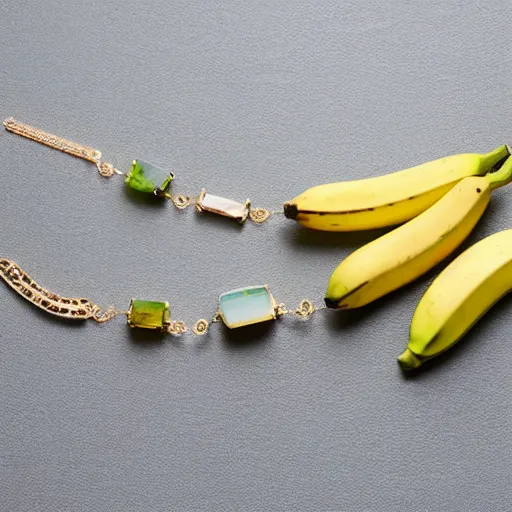 Image similar to banana made of beautiful gem stone, jewelry banana, shine, hd, high quality