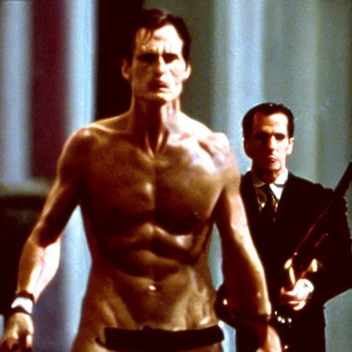 Image similar to Hoplites against Persians in American Psycho (1999)