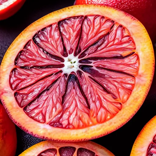 Image similar to an autopsy of a blood orange