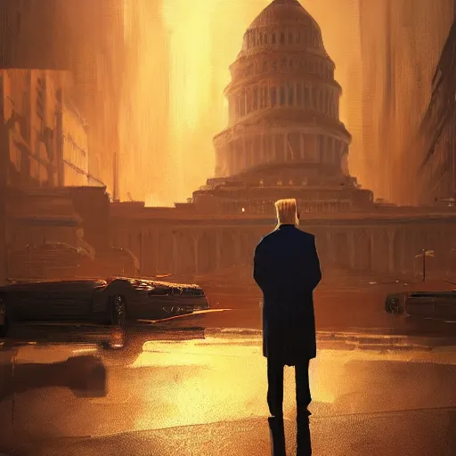 Image similar to donald trump, dramatic lighting, cinematic, establishing shot, extremly high detail, photorealistic, cinematic lighting, artstation, style by greg rutkowski