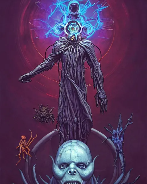 Prompt: the platonic ideal of flowers, rotting, insects and praying of cletus kasady carnage thanos davinci dementor wild hunt chtulu mandala ponyo doctor manhattan bioshock, fantasy, ego death, decay, dmt, psilocybin, concept art by randy vargas and greg rutkowski and zdzisław beksinski